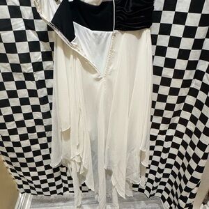 Elegant Black and White Dress